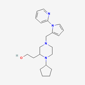 2-(1-cyclopentyl-4-{[1-(2-pyridinyl)-1H-pyrrol-2-yl]methyl}-2-piperazinyl)ethanol