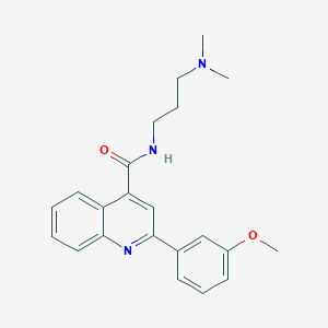 molecular formula C22H25N3O2 B4767262 N-[3-(dimethylamino)propyl]-2-(3-methoxyphenyl)-4-quinolinecarboxamide 