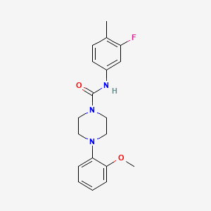 molecular formula C19H22FN3O2 B4767287 N-(3-fluoro-4-methylphenyl)-4-(2-methoxyphenyl)-1-piperazinecarboxamide 