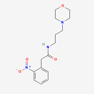 molecular formula C15H21N3O4 B4767301 N-[3-(4-morpholinyl)propyl]-2-(2-nitrophenyl)acetamide 
