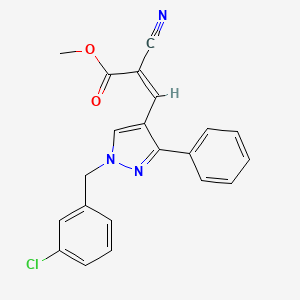 methyl 3-[1-(3-chlorobenzyl)-3-phenyl-1H-pyrazol-4-yl]-2-cyanoacrylate