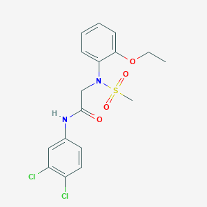 molecular formula C17H18Cl2N2O4S B4767342 N~1~-(3,4-dichlorophenyl)-N~2~-(2-ethoxyphenyl)-N~2~-(methylsulfonyl)glycinamide 
