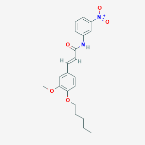 molecular formula C21H24N2O5 B4767374 3-[3-methoxy-4-(pentyloxy)phenyl]-N-(3-nitrophenyl)acrylamide 