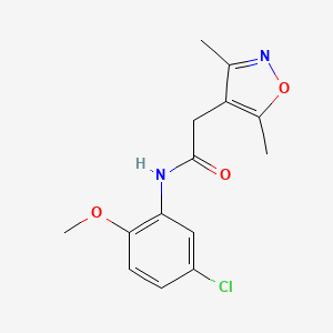 molecular formula C14H15ClN2O3 B4767386 N-(5-chloro-2-methoxyphenyl)-2-(3,5-dimethyl-4-isoxazolyl)acetamide 