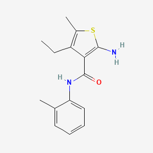 2-amino-4-ethyl-5-methyl-N-(2-methylphenyl)-3-thiophenecarboxamide