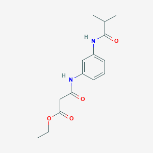 molecular formula C15H20N2O4 B4767443 ethyl 3-{[3-(isobutyrylamino)phenyl]amino}-3-oxopropanoate 