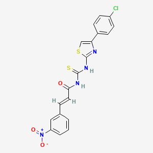 (2E)-N-{[4-(4-chlorophenyl)-1,3-thiazol-2-yl]carbamothioyl}-3-(3-nitrophenyl)prop-2-enamide