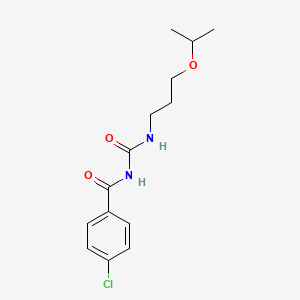 molecular formula C14H19ClN2O3 B4767576 4-chloro-N-(3-propan-2-yloxypropylcarbamoyl)benzamide 