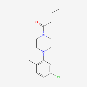 molecular formula C15H21ClN2O B4767607 1-butyryl-4-(5-chloro-2-methylphenyl)piperazine 