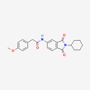 N-(2-cyclohexyl-1,3-dioxo-2,3-dihydro-1H-isoindol-5-yl)-2-(4-methoxyphenyl)acetamide