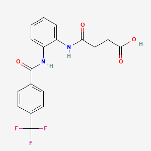 4-oxo-4-[(2-{[4-(trifluoromethyl)benzoyl]amino}phenyl)amino]butanoic acid