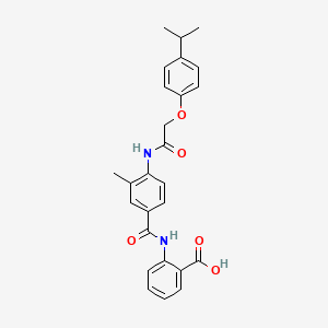 2-[(4-{[(4-isopropylphenoxy)acetyl]amino}-3-methylbenzoyl)amino]benzoic acid