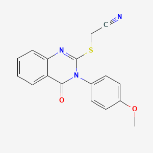 {[3-(4-methoxyphenyl)-4-oxo-3,4-dihydro-2-quinazolinyl]thio}acetonitrile