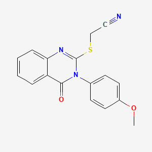 {[3-(4-Methoxyphenyl)-4-oxo-3,4-dihydroquinazolin-2-yl]sulfanyl}acetonitrile