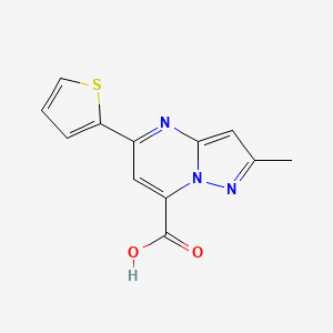 2-methyl-5-(2-thienyl)pyrazolo[1,5-a]pyrimidine-7-carboxylic acid