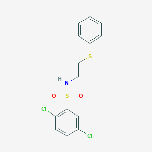 molecular formula C14H13Cl2NO2S2 B4767655 2,5-dichloro-N-[2-(phenylthio)ethyl]benzenesulfonamide 