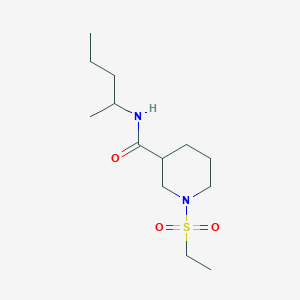 molecular formula C13H26N2O3S B4767677 1-(ethylsulfonyl)-N-(1-methylbutyl)-3-piperidinecarboxamide 