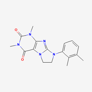 molecular formula C17H19N5O2 B4767681 8-(2,3-dimethylphenyl)-1,3-dimethyl-7,8-dihydro-1H-imidazo[2,1-f]purine-2,4(3H,6H)-dione 