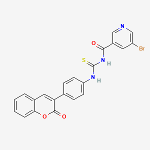 molecular formula C22H14BrN3O3S B4767700 5-bromo-N-({[4-(2-oxo-2H-chromen-3-yl)phenyl]amino}carbonothioyl)nicotinamide 