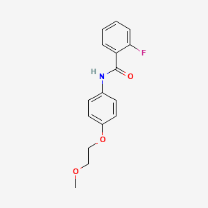 molecular formula C16H16FNO3 B4767706 2-fluoro-N-[4-(2-methoxyethoxy)phenyl]benzamide 