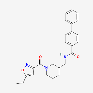 N-({1-[(5-ethyl-3-isoxazolyl)carbonyl]-3-piperidinyl}methyl)-4-biphenylcarboxamide