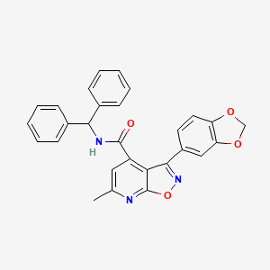 3-(1,3-benzodioxol-5-yl)-N-(diphenylmethyl)-6-methylisoxazolo[5,4-b]pyridine-4-carboxamide