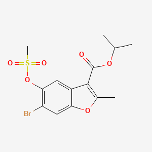 molecular formula C14H15BrO6S B4767783 isopropyl 6-bromo-2-methyl-5-[(methylsulfonyl)oxy]-1-benzofuran-3-carboxylate CAS No. 6239-54-9