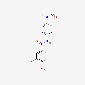 molecular formula C18H20N2O3 B4767812 N-[4-(acetylamino)phenyl]-4-ethoxy-3-methylbenzamide 