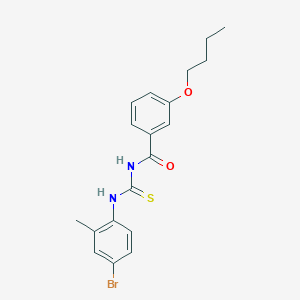 molecular formula C19H21BrN2O2S B4767819 N-{[(4-bromo-2-methylphenyl)amino]carbonothioyl}-3-butoxybenzamide 