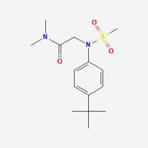 molecular formula C15H24N2O3S B4767820 N~2~-(4-tert-butylphenyl)-N~1~,N~1~-dimethyl-N~2~-(methylsulfonyl)glycinamide 