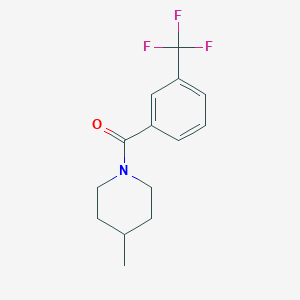 molecular formula C14H16F3NO B4767844 4-methyl-1-[3-(trifluoromethyl)benzoyl]piperidine 