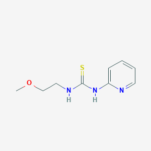 molecular formula C9H13N3OS B4767848 N-(2-methoxyethyl)-N'-2-pyridinylthiourea 