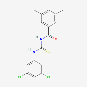 molecular formula C16H14Cl2N2OS B4767898 N-{[(3,5-dichlorophenyl)amino]carbonothioyl}-3,5-dimethylbenzamide 