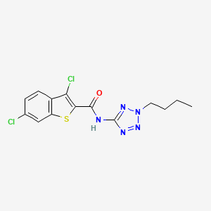 molecular formula C14H13Cl2N5OS B4767960 N-(2-butyl-2H-tetrazol-5-yl)-3,6-dichloro-1-benzothiophene-2-carboxamide 