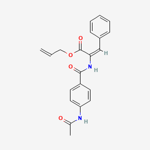 molecular formula C21H20N2O4 B4767962 allyl 2-{[4-(acetylamino)benzoyl]amino}-3-phenylacrylate 