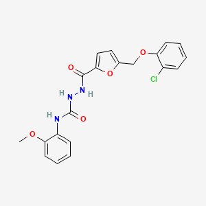 molecular formula C20H18ClN3O5 B4767964 2-{5-[(2-chlorophenoxy)methyl]-2-furoyl}-N-(2-methoxyphenyl)hydrazinecarboxamide 