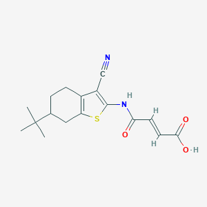 (2E)-4-[(6-tert-butyl-3-cyano-4,5,6,7-tetrahydro-1-benzothiophen-2-yl)amino]-4-oxobut-2-enoic acid