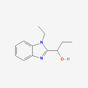 molecular formula C12H16N2O B4767978 1-(1-ethyl-1H-benzimidazol-2-yl)-1-propanol 