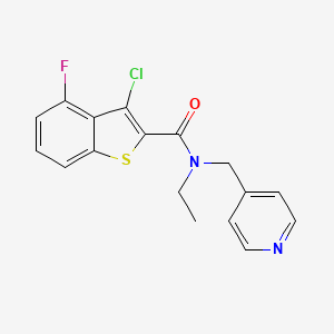 molecular formula C17H14ClFN2OS B4767987 3-chloro-N-ethyl-4-fluoro-N-(4-pyridinylmethyl)-1-benzothiophene-2-carboxamide 