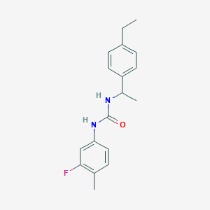 molecular formula C18H21FN2O B4768012 N-[1-(4-ethylphenyl)ethyl]-N'-(3-fluoro-4-methylphenyl)urea 