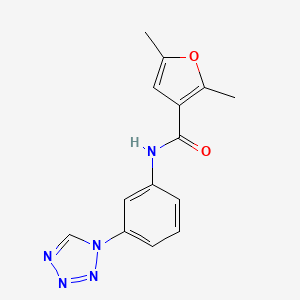 molecular formula C14H13N5O2 B4768021 2,5-dimethyl-N-[3-(1H-tetrazol-1-yl)phenyl]-3-furamide 