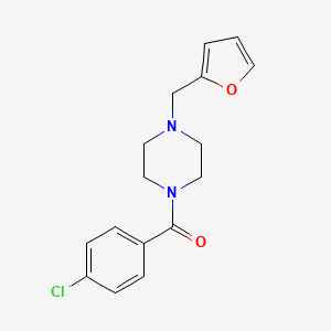 molecular formula C16H17ClN2O2 B4768051 1-(4-chlorobenzoyl)-4-(2-furylmethyl)piperazine 