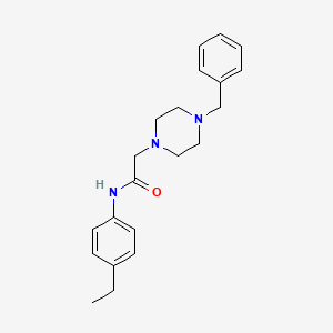 molecular formula C21H27N3O B4768063 2-(4-benzylpiperazin-1-yl)-N-(4-ethylphenyl)acetamide 