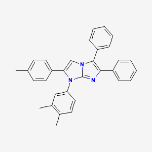 1-(3,4-DIMETHYLPHENYL)-2-(4-METHYLPHENYL)-5,6-DIPHENYL-1H-[1,3]DIAZOLO[1,2-A]IMIDAZOLE