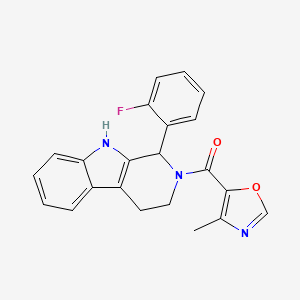 molecular formula C22H18FN3O2 B4768086 1-(2-fluorophenyl)-2-[(4-methyl-1,3-oxazol-5-yl)carbonyl]-2,3,4,9-tetrahydro-1H-beta-carboline 