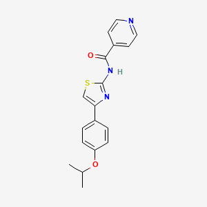 N-[4-(4-isopropoxyphenyl)-1,3-thiazol-2-yl]isonicotinamide