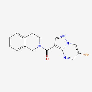 molecular formula C16H13BrN4O B4768112 2-[(6-bromopyrazolo[1,5-a]pyrimidin-3-yl)carbonyl]-1,2,3,4-tetrahydroisoquinoline 