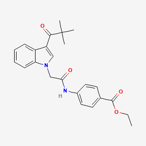 ethyl 4-({[3-(2,2-dimethylpropanoyl)-1H-indol-1-yl]acetyl}amino)benzoate