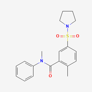 N,2-dimethyl-N-phenyl-5-(1-pyrrolidinylsulfonyl)benzamide