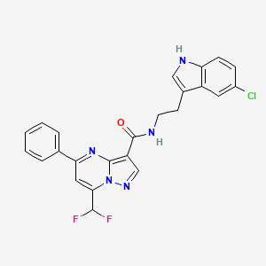 molecular formula C24H18ClF2N5O B4768252 N-[2-(5-chloro-1H-indol-3-yl)ethyl]-7-(difluoromethyl)-5-phenylpyrazolo[1,5-a]pyrimidine-3-carboxamide 